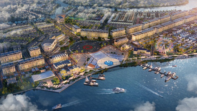 Tổ hợp quảng trường – bến du thuyền Aqua Marina quy mô hàng đầu khu vực tại Aqua City dự kiến khánh thành cuối năm nay.
